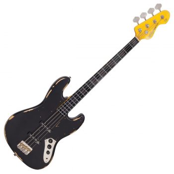 Foto: Vintage Bass VJ74 black - Bassgitarre - Front